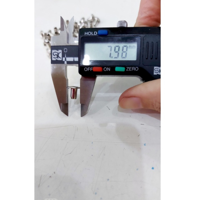 Khoen mắt cáo 3mm (Khoen ore 3 ly) Chân cao 7ly Khuy mắt cáo đóng bạt, túi giấy Bằng sắt Túi 100 cái (không có long đền) - Ảnh 6