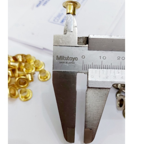 Khoen ore mắt cáo 5mm Chân cao 6ly Bằng Thau không gỉ Màu bạc màu vàng Khuy mắt cáo bấm vải, quần áo, túi xách, đồ da - Ảnh 3