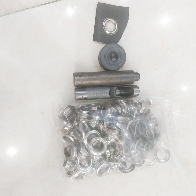 Combo dụng cụ đóng khoen ore và 100 khoen (bằng sắt,màu ngẫu nhiên) Chuyên dùng đóng bạt, túi giấy (không dùng đóng vải) - Ảnh 3