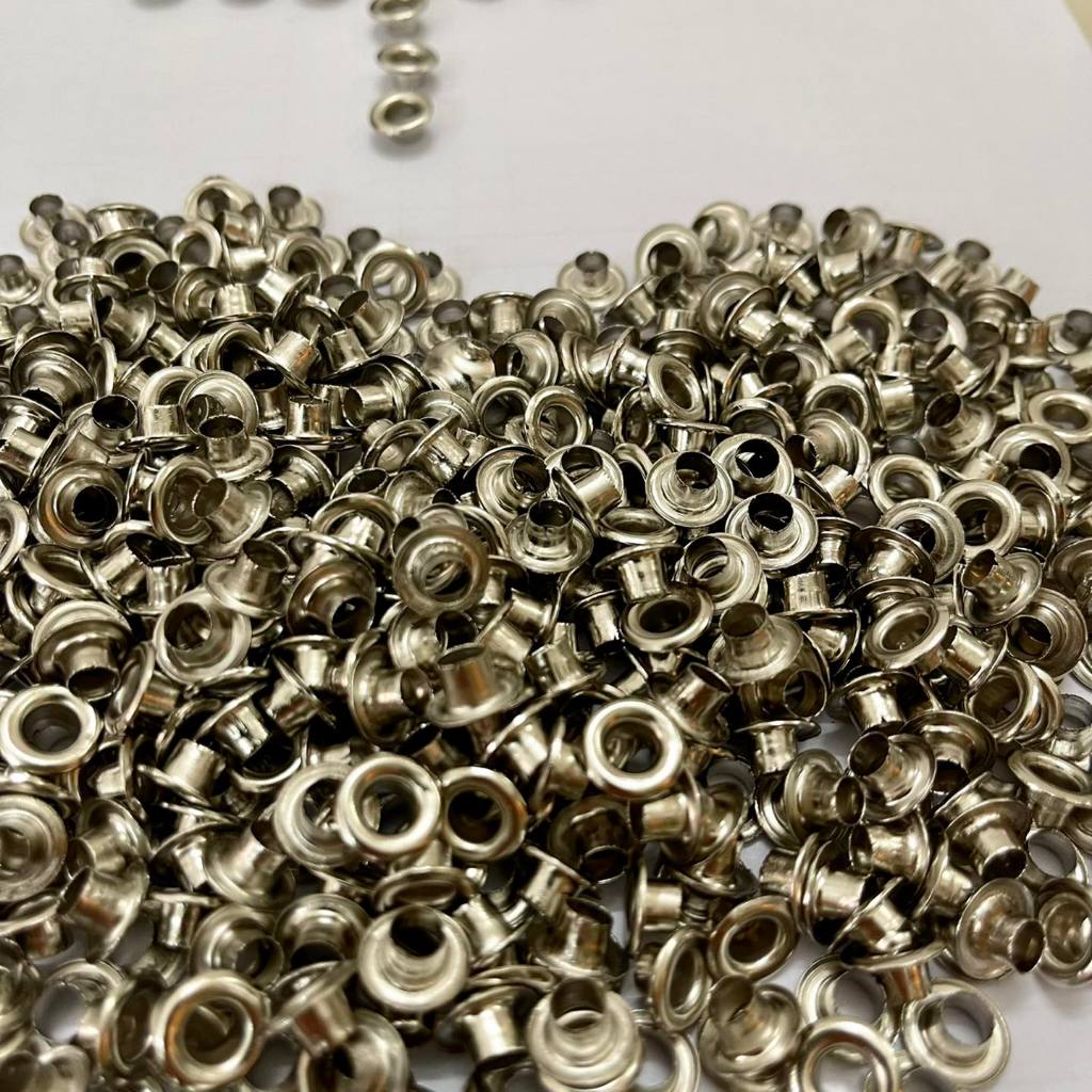 Khoen mắt cáo 5mm - Ô rê 5mm Sắt Bịch 100 cái Chuyên dùng đóng túi giấy, thẻ tag, bạt...