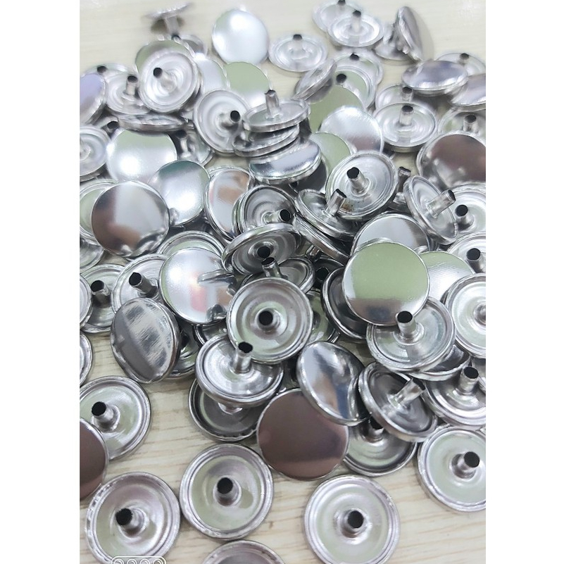 Nút bấm 4 thành phần (nút bóp) Nút quần jean 4 thành phần Loại 12mm Bằng thau Màu bạc, vàng, đồng, đen Phụ liệu may mặc - Ảnh 3