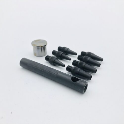 Alternative view of Cây đục lỗ 7 IN 1 Thay đổi đầu đục lỗ Nhiều size 2mm - 5mm và 1 đế kê Dùng đục lỗ tròn lên da, simili, giấy Hàng nhập