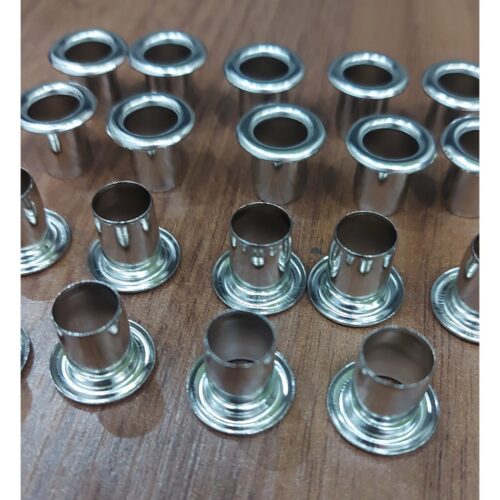 Alternative view of Khoen ore mắt cáo 9mm Chân cao 14mm Khuy luồn oze Khuy đột bạt,khoen bạt Bằng sắt xi Màu bạc Có long đền