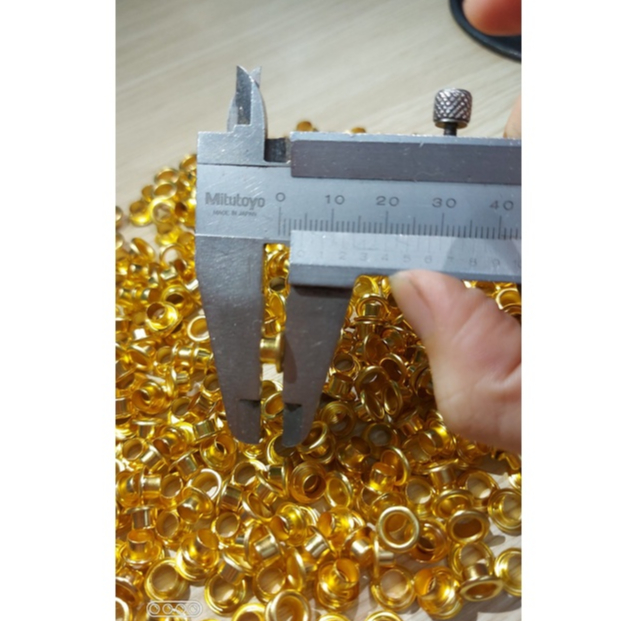 Khoen ore mắt cáo 5mm Bằng Thau không gỉ Màu bạc, vàng, đen, đồng Khuy mắt cáo bấm vải, quần áo, túi xách, đồ da - Ảnh 7
