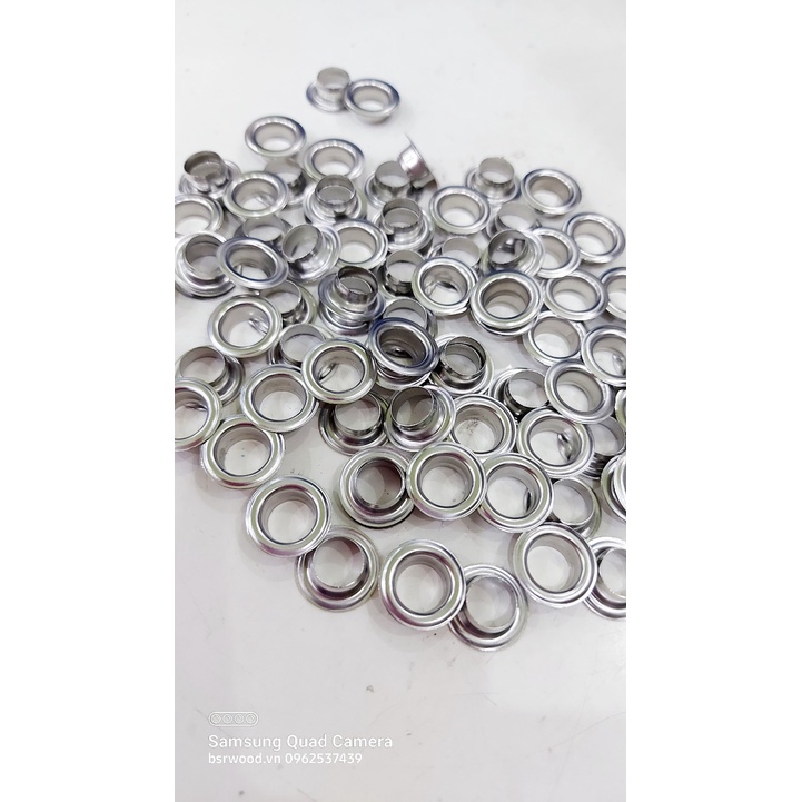 Khoen ore 13mm Bằng Thau không gỉ xi Màu BẠC Bán sỉ 1000 cái KHÔNG long đền Khuy mắt cáo 13ly đóng quần áo, bạt - Ảnh 9