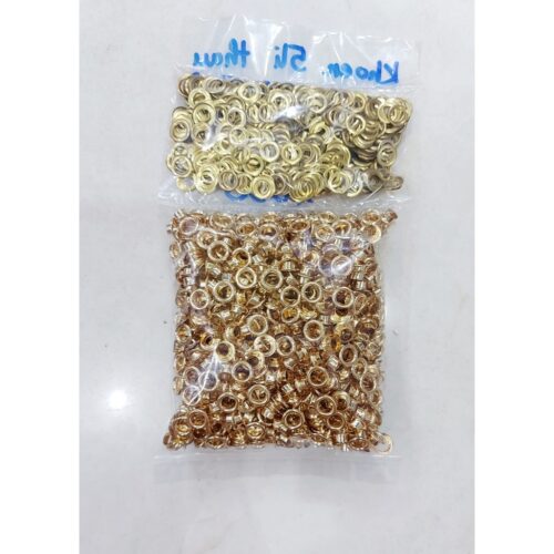 Alternative view of Khoen ore 5mm Khoen mắt cáo 5ly Bằng Thau không gỉ (mỏng) Màu bạc,vàng,đồng Khuy mắt cáo Chuyên bấm vải Phụ liệu may mặc