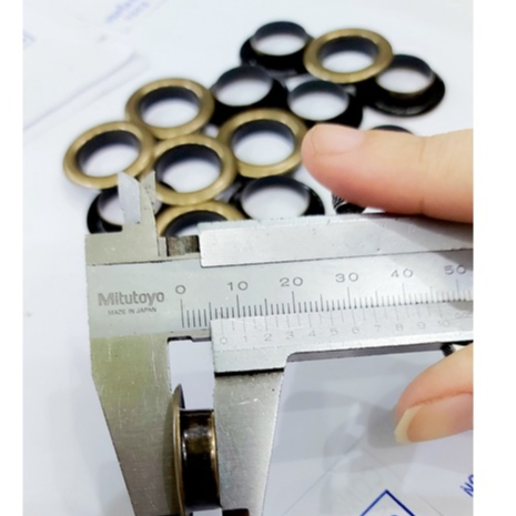 Khoen ore mắt cáo 17mm Bằng thau không gỉ Màu bạc,vàng,đồng Chân cao 7ly Khuy mắt cáo bấm vải Phụ liệu may mặc túi xách - Ảnh 9