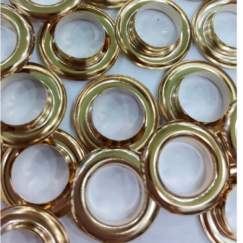 Alternative view of Khoen ore 14mm Khoen mắt cáo 14 ly Bằng INOX không gỉ MÀU VÀNG Khuy mắt cáo bấm vải Phụ liệu may mặc cao cấp