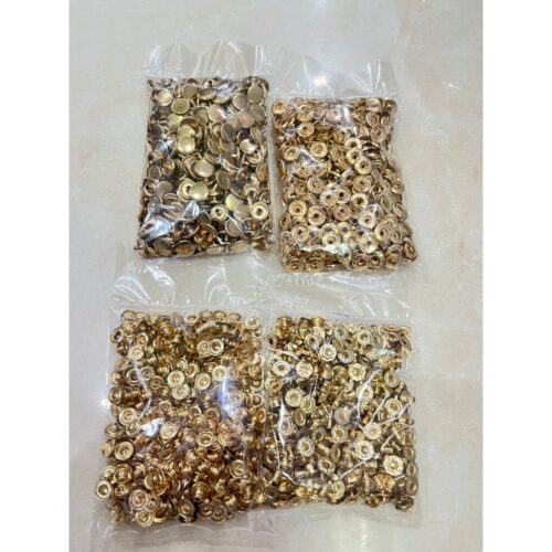 Alternative view of Nút bóp nút bấm 4 chi tiết/ 4 thành phần Size 12mm Màu bạc Màu đồng Màu vàng Hàng bằng thau không bị gỉ sét Phụ liệu may