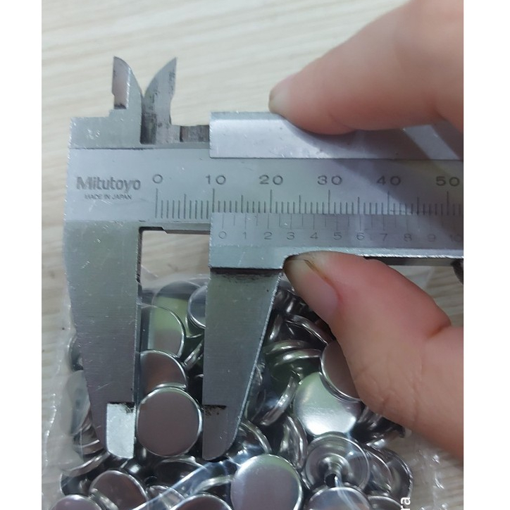 Nút bấm 4 thành phần (nút bóp) Nút quần jean 4 thành phần Loại 12mm Bằng thau Màu bạc, vàng, đồng, đen Phụ liệu may mặc - Ảnh 4