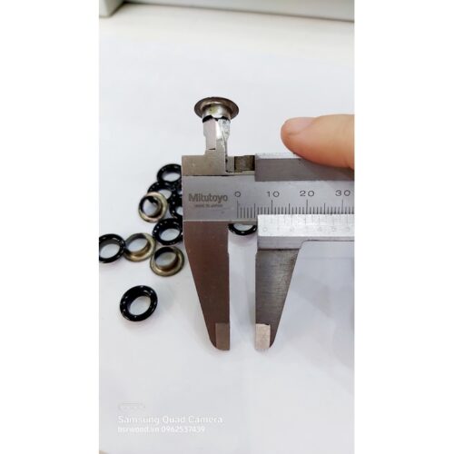 Alternative view of Khoen ore mắt cáo 8ly Bằng thau không gỉ Khoen bọc sơn đen, sơn hồng Khuy mắt cáo bấm vải Phụ liệu may mặc túi xách
