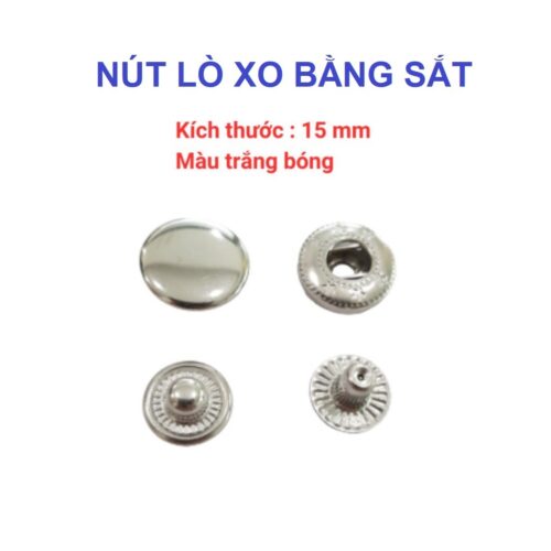 Nút bấm 4 thành phần (nút bóp, nút lò xo) Bằng SẮT Size 10mm,12mm,15mm Dùng làm đồ thủ công