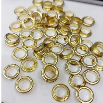Alternative view of 1KG Khoen ore mắt cáo 8mm Sắt xi màu VÀNG Chân thấp Khuy ore mắt cáo bấm bạt, túi giấy Không long đền