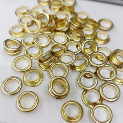 1KG Khoen ore mắt cáo 8mm Sắt xi màu VÀNG Chân thấp Khuy ore mắt cáo bấm bạt, túi giấy Không long đền