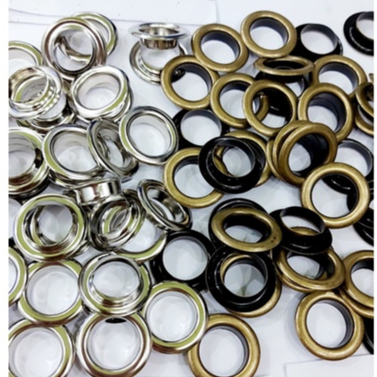 Khoen ore mắt cáo 17mm Bằng thau không gỉ Màu bạc,vàng,đồng Chân cao 7ly Khuy mắt cáo bấm vải Phụ liệu may mặc túi xách - Ảnh 4