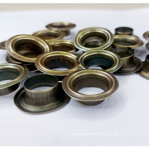 Khoen bạt khoen ore 14mm Khuy mắt cáo đóng bạt 14ly Bằng sắt Màu Đồng Bịch 100 khoen + 100 Long đền