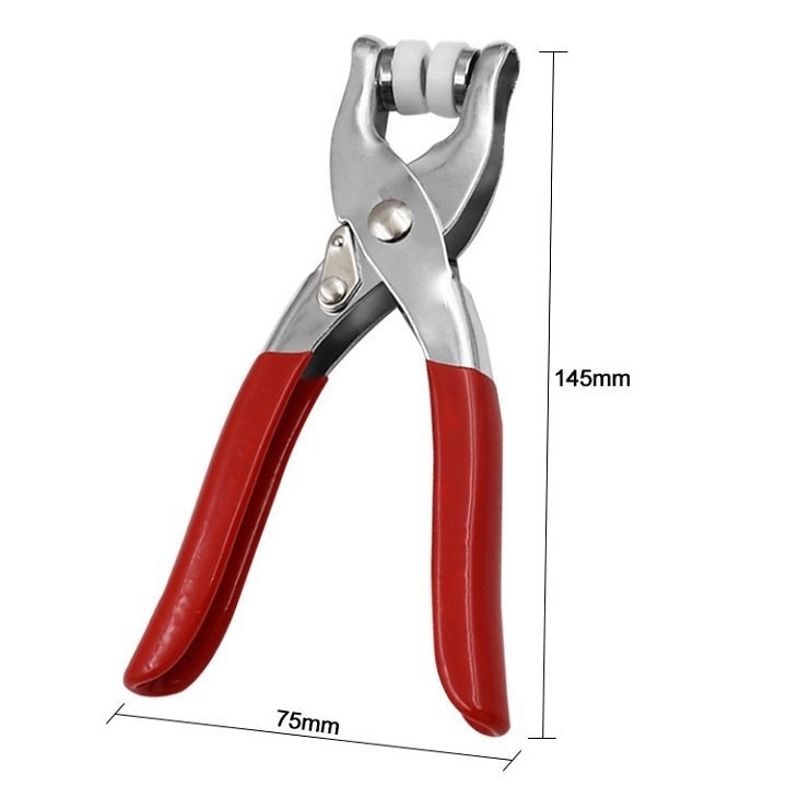 Kìm bấm cúc áo (nút vành / nút 5 chấu / nút áo em bé) Size 9mm Bấm lên vải được - Ảnh 3