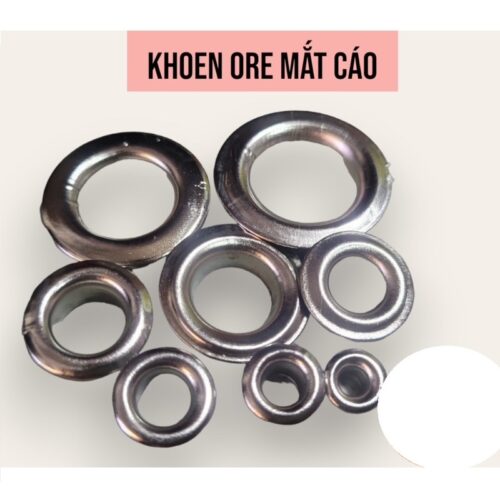 Alternative view of Khoen mắt cáo, khoen ore mắt cáo, khuy bạt, khuy luồn oze Chất liệu sắt Hàng Việt Nam Chuyên dùng đóng bạt, túi giấy