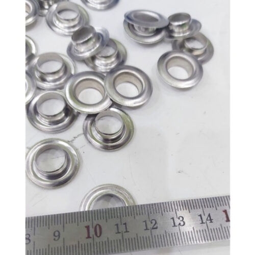 Alternative view of Khoen ore 12mm Bằng SẮT xi Màu BẠC Bán sỉ 1kg KHÔNG long đền Khuy mắt cáo 12ly đóng bạt quảng cáo, bạt lưới