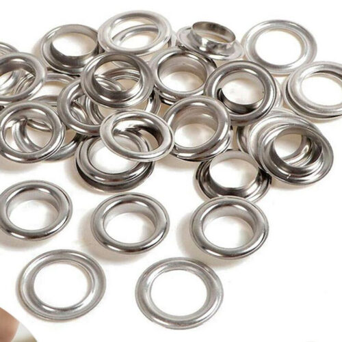 Khoen ore 12mm Khoen mắt cáo 12ly Thau không gỉ Khuy mắt cáo bấm vải Túi 100 cái (có long đền) Phụ liệu may mặc