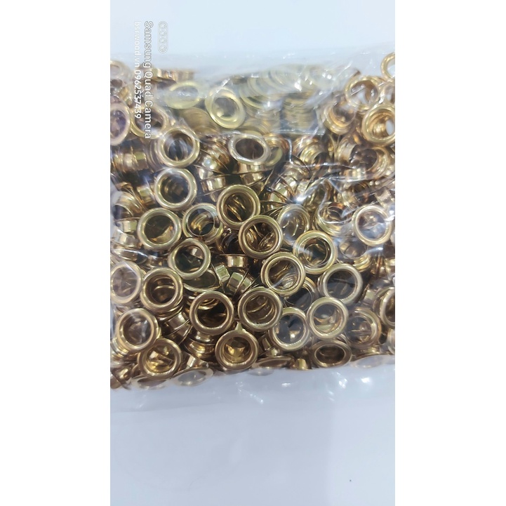 Khoen ore 8mm Khoen mắt cáo 8ly Bằng Thau không gỉ(mỏng) Màu Bạc Đồng Vàng Khuy mắt cáo Chuyên bấm vải Phụ liệu may mặc - Ảnh 6