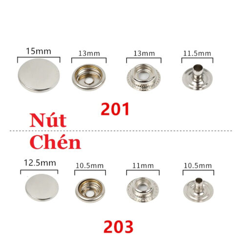Alternative view of [BÁN SỈ] Nút bấm 4 thành phần Bịch 1000 bộ Bằng thau không gỉ Nút bấm túi ví, áo khoác, đồ da, quần jean...