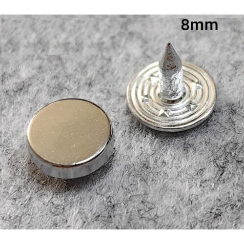 Nút đinh tán Size 8mm 10mm Mặt trơn Hàng nặng và không gỉ sét Nút trang trí quần áo, túi xách, gia cố túi quần jean.