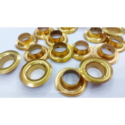 Alternative view of Khoen ore 14mm Chân Cao 9mm Khuy mắt cáo đóng bạt ô tô, bạt xe tải, bạt phủ Bằng sắt MÀU VÀNG ĐỒNG Có long đền