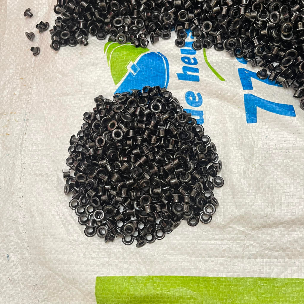 Khoen ore mắt cáo 5mm Bằng sắt xi màu KHÓI (Không long đền) Ô rê 5mm Sắt Chuyên dùng đóng túi giấy, thẻ tag, bạt - Ảnh 4