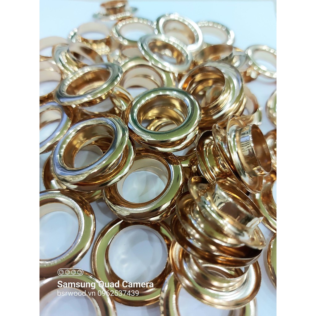 Khoen ore 16mm Khoen mắt cáo 16 ly Bằng INOX không gỉ MÀU VÀNG Khuy mắt cáo bấm vải Phụ liệu may mặc cao cấp - Ảnh 3