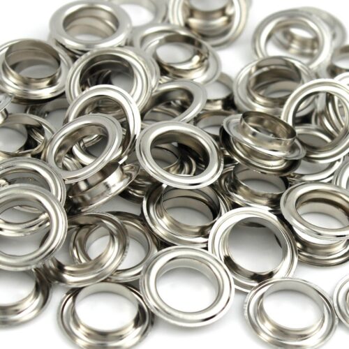 Khoen mắt cáo ore 6mm,8mm,10mm,12mm,14mm, 17mm, 20mm Có long đền Chất liệu đồng thau (dày) không bị gỉ sét Phụ liệu may