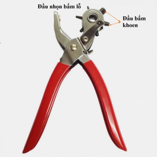 Alternative view of Kìm bấm khoen 4mm + bấm lỗ 1.5-2.5-3.3-4.1-4.5mm Dùng cho giấy,da,bạt (không bấm lỗ lên vải) Kìm bấm lỗ và bấm khoen TOP
