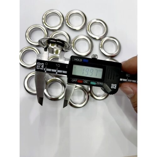 Alternative view of Khoen ore mắt cáo 20mm Bằng thau không gỉ (dày) Màu bạc Khuy mắt cáo bấm vải Phụ liệu may mặc túi xách