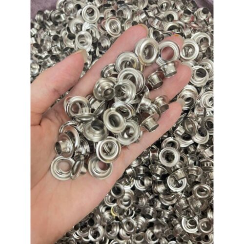 Alternative view of Khoen ore mắt cáo Khuy luồn oze Khuy đột bạt,khoen bạt Size 8mm, 10mm,12mm,14mm Bằng sắt xi Bịch 1kg Có long đền