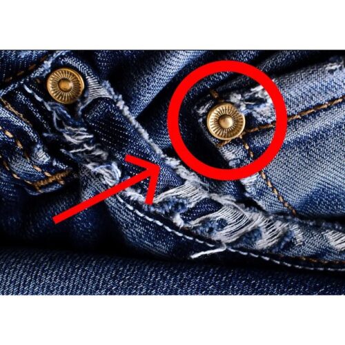 Alternative view of Nút quần jean (rivets for jeans pocket) 9.5mm Nút đóng túi Nút trang trí quần áo Hàng không gỉ sét Bịch 100 nút