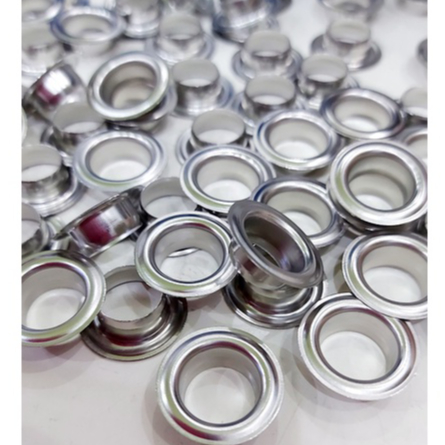 Khoen ore 13mm Bằng Thau không gỉ xi Màu BẠC Bán sỉ 1000 cái KHÔNG long đền Khuy mắt cáo 13ly đóng quần áo, bạt