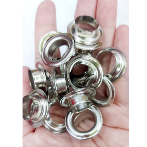 Alternative view of Khoen bạt khoen ore 14mm Chân cao 7mm Khuy mắt cáo đóng bạt 14ly Bằng sắt Màu bạc