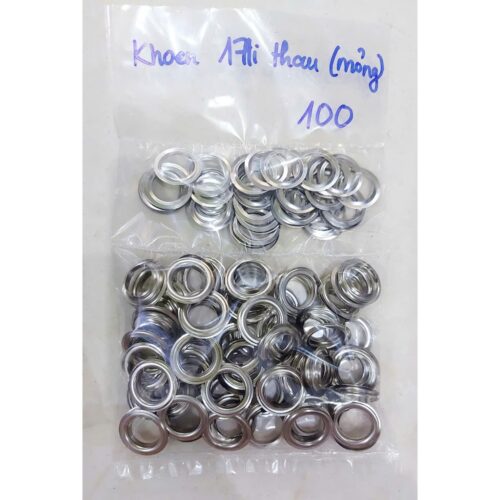 Khoen mắt cáo 17mm Khoen ore 17mm Thau không gỉ (mỏng) Khuy luồn vải Phụ liệu may mặc
