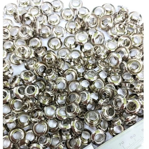 [SỈ] Khoen ore 6mm Khoen mắt cáo 6 ly Bằng INOX không gỉ Màu bạc sáng bóng Bịch lớn 1000 cái Mắt cáo bấm vải Phụ liệu