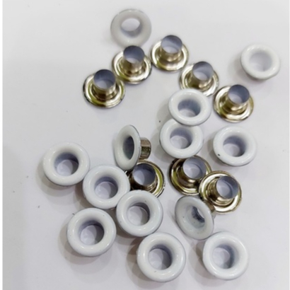Khoen ore mắt cáo 4mm,5mm,6mm,8mm Bằng thau không gỉ Bọc sơn trắng Phụ liệu may mặc túi xách