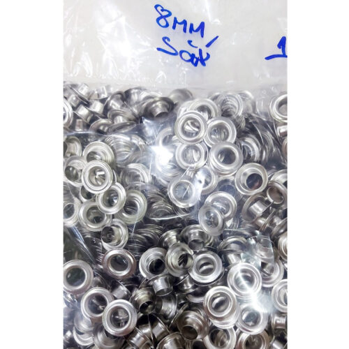 Alternative view of [1KG] Khoen mắt cáo ore 8mm Bằng Sắt Bịch 1 ký Có long đền Khoen đóng bạt, giấy, đồ thủ công