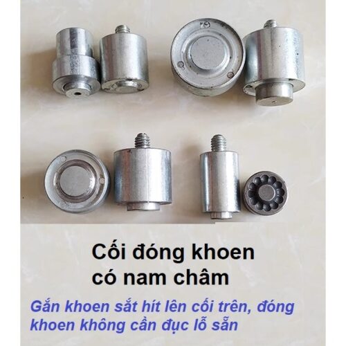 Alternative view of Cối đóng khuy bạt (khoen mắt cáo) Bộ cối khuôn dùng cho máy đóng thủ công Đóng bạt Không cần đục lỗ sẵn