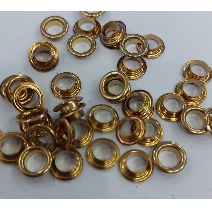 Khoen ore loại 5li,6li,8li,10li không rỉ sét (Khoen bằng thau loại mỏng) Màu bạc Màu vàng Bịch 100 cái Có long đền - Ảnh 4
