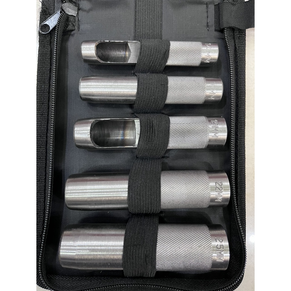 Bộ cây đục lỗ tròn (12 cây 3-16mm / 15 cây 3-25mm) Thép cacbon Sắc bén Hàng nhập loại tốt - Ảnh 5