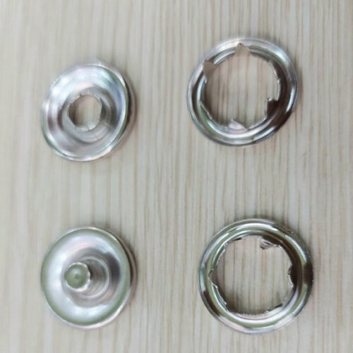 Alternative view of Nút bấm 5 chấu (cúc sắt vành, nút áo em bé) Size lớn 15mm, 20mm Bằng thau không gỉ Màu bạc Bịch 10 bộ