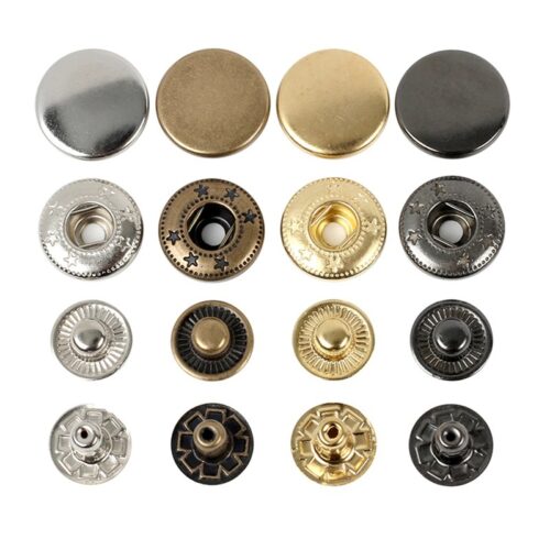 Nút bấm 4 thành phần (nút bóp) Cúc bấm áo khoác Loại 20mm Bằng thau không gỉ Phụ liệu may mặc