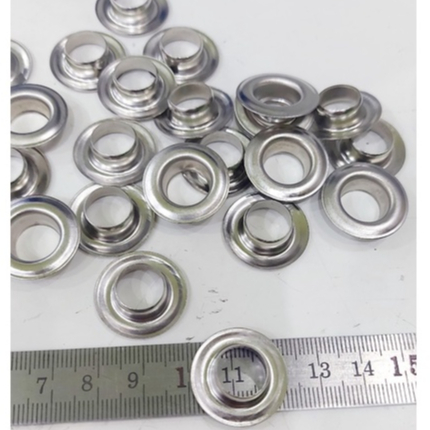 Khoen ore 12mm Bằng SẮT xi Màu BẠC Bán sỉ 1kg KHÔNG long đền Khuy mắt cáo 12ly đóng bạt quảng cáo, bạt lưới
