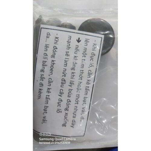 Alternative view of Combo cây bộ đục lỗ + cây đóng khoen ore (mắt cáo) 6mm + đế đóng khoen + 100 cái khoen ore 6mm (mắt cáo 6ly) bằng sắt