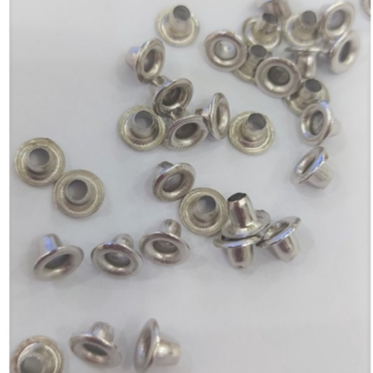 Alternative view of Khoen ore 3mm Khuy mắt cáo đóng bạt, bấm bạt, bấm túi giấy Bằng sắt xi Túi 100 cái (không có long đền) KHOEN SẮT SẼ GỈ