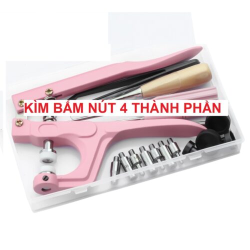 Alternative view of Kìm bấm nút 4 thành phần (Kìm bấm được 6 loại nút: nút lò xo, nút chén, nút 5 chấu) Bấm lên bạt, da, giấy, vải được